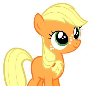 Size: 318x299 | Tagged: safe, derpibooru import, applejack, pony, animated, derp, eyeroll, filly, silly, silly pony, who's a silly pony