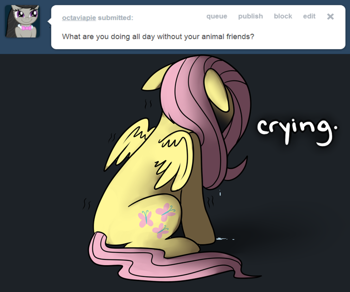 Size: 1200x1000 | Tagged: artist:darkaiya, ask, ask sombershy, crying, derpibooru import, fluttershy, safe, tumblr