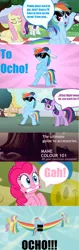 Size: 639x2028 | Tagged: suggestive, artist:cosmicunicorn, derpibooru import, pinkie pie, rainbow dash, twilight sparkle, comic, female, just shoot me, lesbian, parody, pinkiedash, shipping, swag