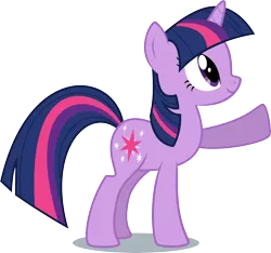 Size: 6841x6400 | Tagged: dead source, safe, artist:parclytaxel, derpibooru import, twilight sparkle, pony, unicorn, .svg available, absurd resolution, pointing, raised hoof, simple background, solo, transparent background, unicorn twilight, vector