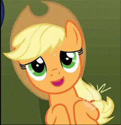 Size: 290x300 | Tagged: animated, applejack, derpibooru import, implied sex, inverted mouth, out of context, screencap, suggestive, the super speedy cider squeezy 6000