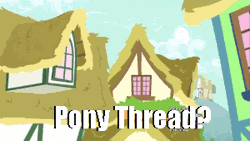 Size: 300x169 | Tagged: safe, derpibooru import, edit, edited screencap, screencap, alula, apple stars, berry frost, elphaba trot, fly wishes, sunny smiles, earth pony, pony, unicorn, a friend in deed, animated, female, filly, hub logo, image macro, mare, open mouth, pony thread, singing, smile song, smiling