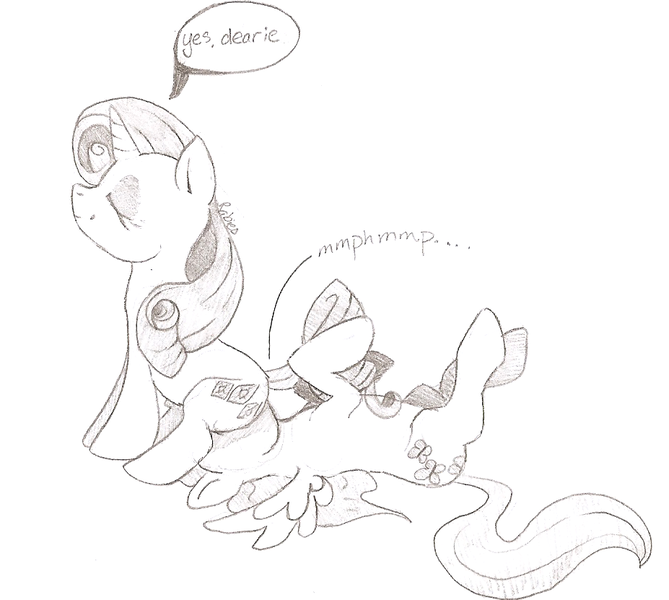 Size: 927x831 | Tagged: artist needed, questionable, derpibooru import, fluttershy, rarity, pegasus, pony, unicorn, butt smothering, facesitting, female, flarity, flutterseat, lesbian, lucky girl, mare, monochrome, nonconsensual, raridom, raritys personal seat fluttershy, shipping, smothering