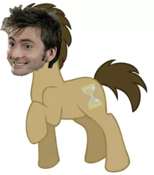 Size: 249x284 | Tagged: artist:oh-la-vache, david tennant, derpibooru import, doctor whooves, safe, tenth doctor, time turner, wat