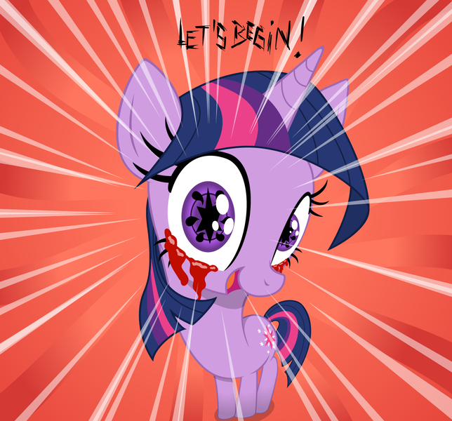 Size: 1333x1241 | Tagged: artist:pageturner1988, artist:skutchi, blood, crying, derpibooru import, looking at you, naruto, open mouth, semi-grimdark, sharingan, smiling, solo, tears of blood, twilight sparkle