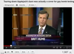 Size: 865x629 | Tagged: applejack, brit hume, derpibooru import, fox news, news, safe, wat, youtube