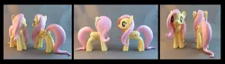 Size: 1500x424 | Tagged: safe, artist:krowzivitch, derpibooru import, fluttershy, pony, custom, irl, photo, sculpture, solo