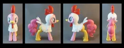 Size: 1410x550 | Tagged: safe, artist:krowzivitch, derpibooru import, pinkie pie, chicken, pony, animal costume, chicken pie, chicken suit, clothes, costume, custom, irl, nightmare night, photo, sculpture, solo