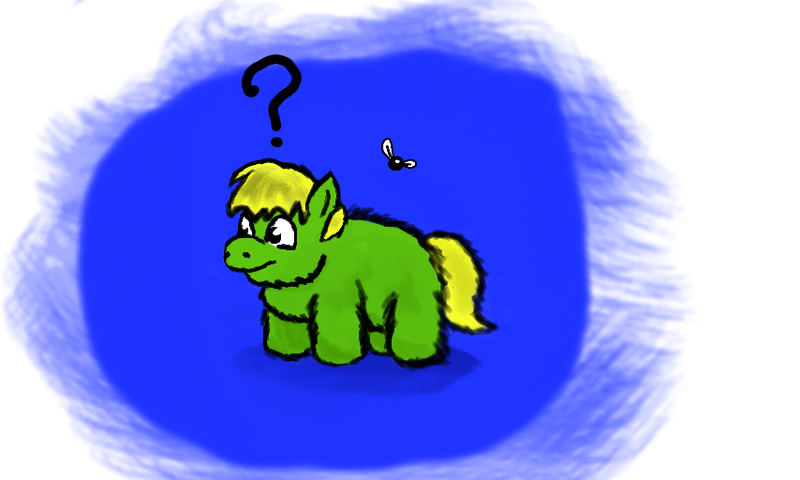 Size: 854x512 | Tagged: artist:mr tiggly the wiggly walnut, derpibooru import, fluffy pony, fluffy pony original art, fly, safe