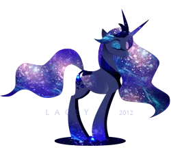 Size: 2529x2250 | Tagged: safe, artist:softcoremirth, derpibooru import, princess luna, alicorn, pony, ethereal mane, eyes closed, female, galaxy mane, high res, mare, simple background, solo, starry wings, surreal, transparent background