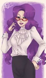 Size: 900x1500 | Tagged: artist:mistix, clothes, cravat, derpibooru import, glasses, humanized, rarity, safe, skirt, solo, tube skirt