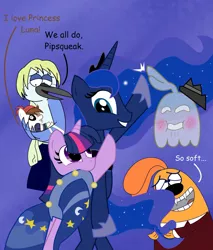 Size: 1679x1975 | Tagged: artist:cartuneslover16, blondecai, comic sans, crossover, derpibooru import, ed edd n'eddy thread, fetch! with ruff ruffman, gif party, high five ghost, mordecai, nightmare night, pipsqueak, princess luna, regular show, ruff ruffman, safe, twilight sparkle