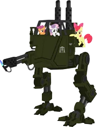 Size: 1741x2268 | Tagged: apple bloom, artist:commissarprower, cutie mark crusaders, derpibooru import, flamer, imperial guard, imperium, safe, scootaloo, sentinel, sweetie belle, this will end in tears, warhammer 40k, warhammer (game)