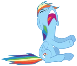 Size: 320x275 | Tagged: derpibooru import, my life is ruined, rainbow dash, safe, simple background, solo, sonic rainboom (episode), transparent background, vector