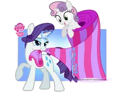 Size: 1150x856 | Tagged: artist:ravenevert, derpibooru import, fabric, rarity, safe, sweetie belle