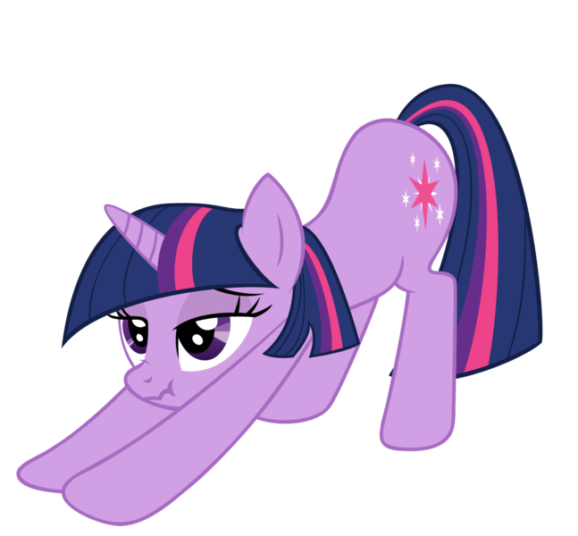 Size: 2000x1855 | Tagged: safe, artist:luckysmores, derpibooru import, twilight sparkle, pony, unicorn, exploitable meme, female, iwtcird, mare, scrunchy face, simple background, solo, stretching, transparent background, vector