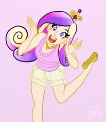 Size: 609x697 | Tagged: artist:jentiful, clothes, derpibooru import, humanized, princess cadance, safe, solo, sunshine sunshine