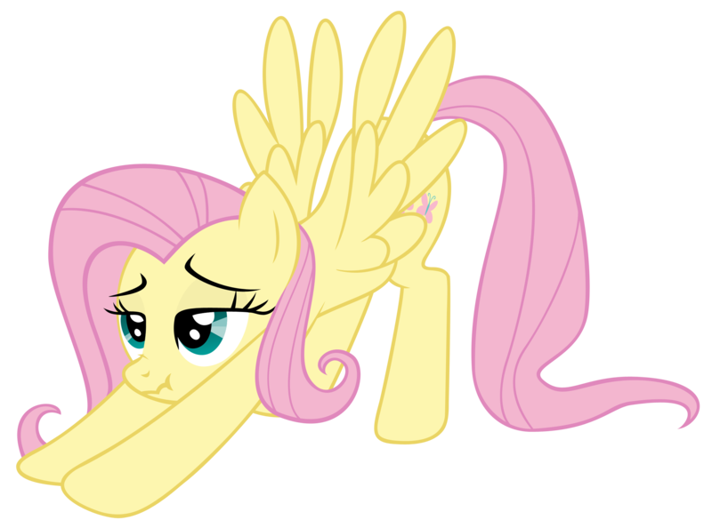 Size: 2500x1855 | Tagged: safe, artist:luckysmores, derpibooru import, fluttershy, pegasus, pony, exploitable meme, female, iwtcird, mare, scrunchy face, simple background, solo, stretching, transparent background, vector