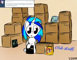 Size: 1100x860 | Tagged: safe, artist:abaddon41, derpibooru import, vinyl scratch, pony, unicorn, ask vinyl and octavia, album cover, are you experienced, ask, background pony, boards of canada, deadmau5, female, hipgnosis, jimi hendrix, jimi hendrix experience, mare, pink floyd, red eyes, the dark side of the moon
