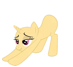Size: 900x835 | Tagged: safe, artist:luckysmores, derpibooru import, pony, unicorn, exploitable meme, iwtcird, scrunchy face, stretching, template