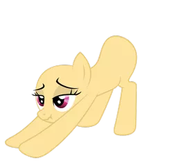 Size: 900x835 | Tagged: safe, artist:luckysmores, derpibooru import, earth pony, pony, exploitable meme, iwtcird, meme, scrunchy face, solo, stretching, template