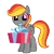 Size: 2048x2048 | Tagged: safe, artist:thecoltalition, derpibooru import, oc, unofficial characters only, pegasus, pony, bow, box, cute, female, happy, high res, holding, holding a present, mare, mouth hold, present, simple background, smiling, solo, transparent background, vector