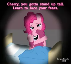 Size: 2757x2496 | Tagged: alternate hairstyle, artist:shrapnelleader, bed, blank flank, crying, derpibooru import, fanfic, mother and daughter, oc, oc:cherry pie, offspring, older, parent:pinkie pie, parents:canon x oc, parent:unnamed oc, pinkie pie, safe