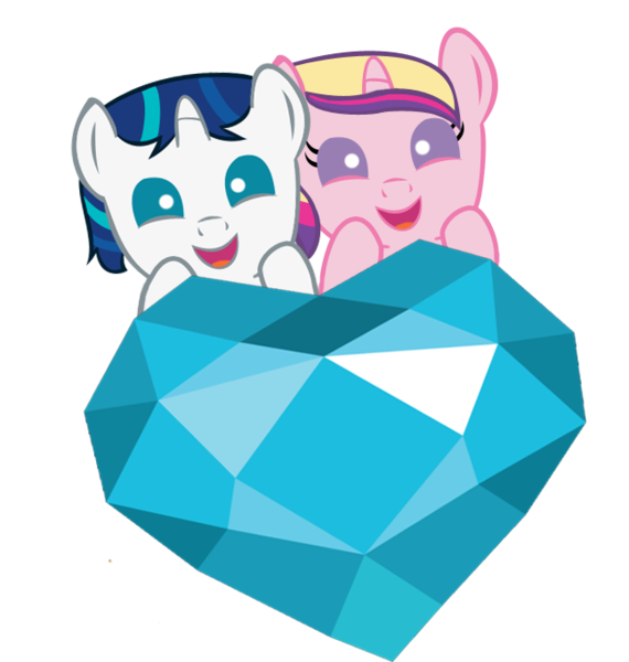 Size: 648x682 | Tagged: safe, artist:doctorxfizzle, derpibooru import, princess cadance, shining armor, pony, baby, baby pony, cute, cutedance, female, gem, male, peekaboo pony pals, shining adorable, shiningcadance, shipping, straight