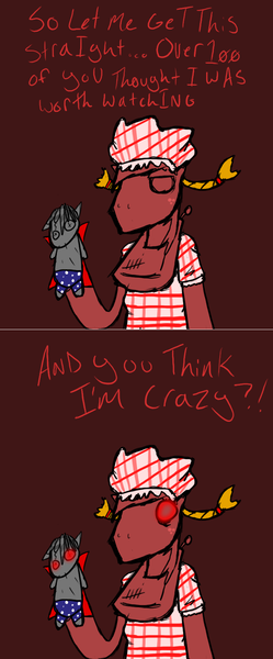 Size: 672x1619 | Tagged: safe, artist:autonomous-zed, derpibooru import, big macintosh, smarty pants, earth pony, pony, ask, crossdressing, grimdark big mac, male, mr. flibble, red dwarf, reference, stallion, tumblr