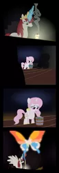 Size: 719x2086 | Tagged: artist:sycotex-b, cewestia, comic, derpibooru import, disney, fantasia, filly, lauren faust, oc, oc:fausticorn, parody, princess celestia, safe, the sorcerer's apprentice