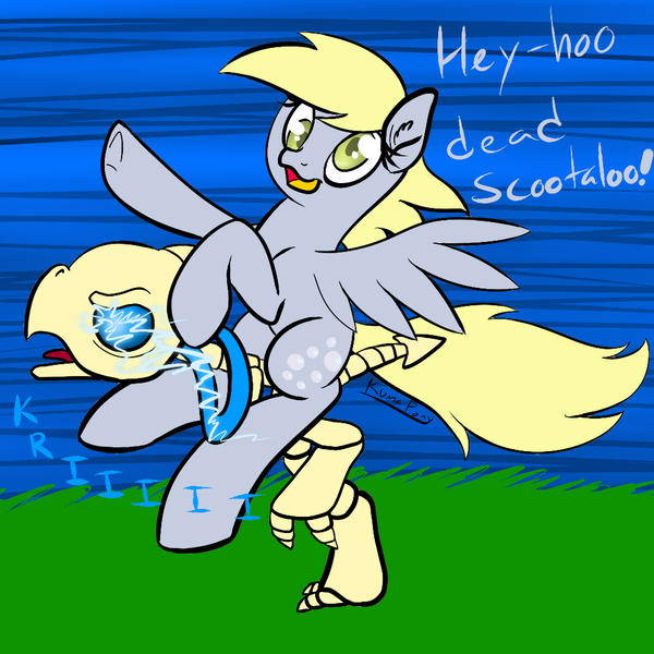 Size: 1000x1000 | Tagged: safe, artist:rainbowdrool, derpibooru import, derpy hooves, ostrich, pegasus, pony, 30 minute art challenge, crossover, female, mare, skeleton, skylanders