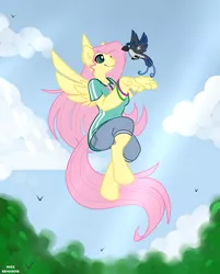 Size: 850x1057 | Tagged: anthro, artist:muzz, derpibooru import, fluttershy, safe