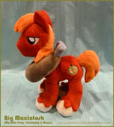 Size: 762x850 | Tagged: safe, artist:wolflessnight, derpibooru import, big macintosh, earth pony, pony, irl, male, photo, plushie, solo, stallion