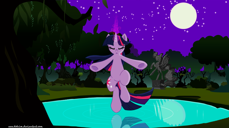 Size: 1920x1080 | Tagged: artist:dotrim, derpibooru import, nightmare moon, safe, twilight sparkle, wallpaper