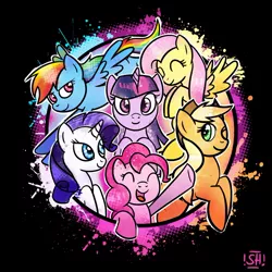 Size: 800x799 | Tagged: applejack, artist:steveholt, derpibooru import, fluttershy, mane six, pinkie pie, rainbow dash, rarity, safe, twilight sparkle