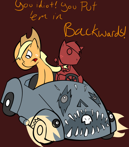 Size: 862x982 | Tagged: safe, artist:autonomous-zed, derpibooru import, applejack, big macintosh, earth pony, pony, ask, grimdark big mac, male, parody, stallion, the little rascals, tumblr