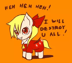 Size: 775x679 | Tagged: safe, artist:sethy-deathy, derpibooru import, ponified, bat pony, vampire, cute, filly, flandre scarlet, touhou