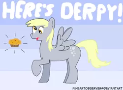 Size: 1366x1000 | Tagged: safe, artist:fineartobserver, derpibooru import, derpy hooves, pegasus, pony, female, mare, muffin