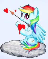 Size: 900x1111 | Tagged: artist:flutteryay56, derpibooru import, heart, rainbow dash, safe, valentine