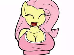 Size: 400x300 | Tagged: anthro, artist:slavedemorto, breasts, busty fluttershy, cleavage, derpibooru import, female, fluttershy, safe