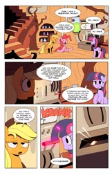 Size: 1320x2040 | Tagged: applejack, artist:karzahnii, comic, derpibooru import, pinkie pie, safe, tales from ponyville, twilight sparkle