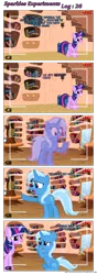 Size: 720x2050 | Tagged: artist:navitaserussirus, bucktooth, comic, derpibooru import, mouse, safe, science, sparkles experiments, transformation, trixie, twilight sparkle