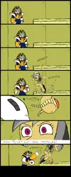 Size: 565x1413 | Tagged: artist:ichibangravity, comic, crossover, daring do, derpibooru import, megaman, pharaoh man, safe