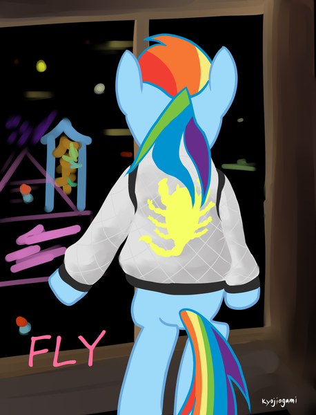 Size: 1288x1688 | Tagged: artist:kyojiogami, crossover, derpibooru import, drive, parody, rainbow dash, safe