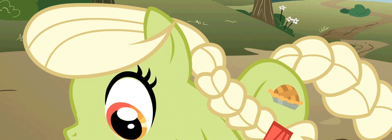 Size: 1726x618 | Tagged: animated, apple family reunion, derpibooru import, granny smith, implied blowjob, implied oral, implied sex, out of context, screencap, suggestive, young granny smith