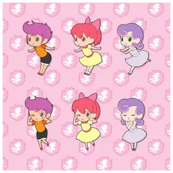 Size: 1000x1000 | Tagged: apple bloom, artist:jdan-s, beatmania iidx, cutie mark crusaders, derpibooru import, humanized, kors k, safe, scootaloo, smooooch, sweetie belle