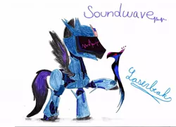 Size: 1054x757 | Tagged: safe, derpibooru import, ponified, laserbeak, soundwave, transformers