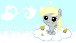 Size: 640x360 | Tagged: safe, artist:grobisam, derpibooru import, derpy hooves, pony, animated, baby, baby pony, cute, daaaaaaaaaaaw, derpabetes, diaper, filly, foal, hnnng, muffin, that pony sure does love muffins, weapons-grade cute