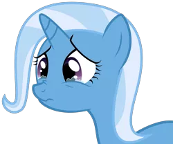 Size: 4635x3865 | Tagged: safe, artist:iskyart, derpibooru import, trixie, pony, unicorn, crying, female, frown, mare, nose wrinkle, pouting, sad, simple background, solo, transparent background, vector