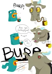 Size: 752x1063 | Tagged: artist:dragonwolfgirl1234, burp, comic, crossover, discord, perry, perry the platypus, phineas and ferb, safe